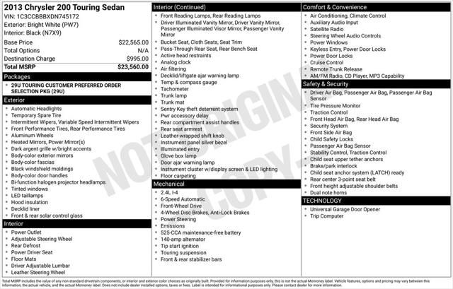 2013 Chrysler 200 Touring