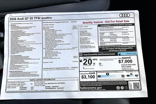 2026 Audi Q7 55 Premium Plus