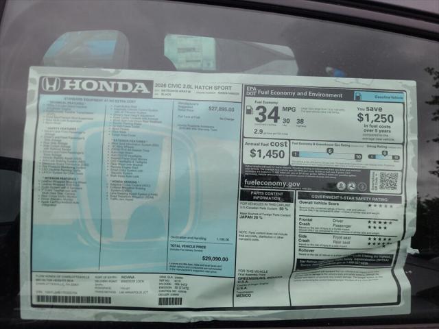 2026 Honda Civic Sport