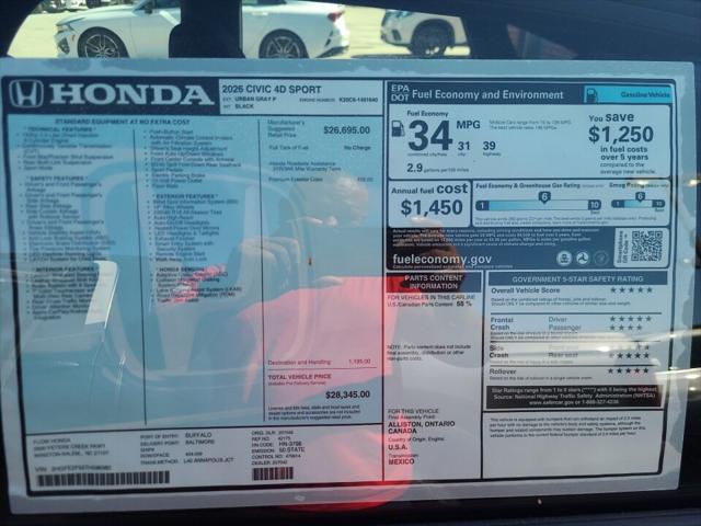 2026 Honda Civic Sport