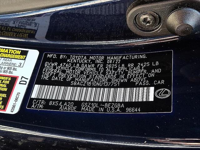 2022 Lexus ES 350 Unknown