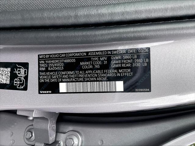 2026 Volvo XC60 Plug-In Hybrid Plus, T8 AWD Electric/Gasoline, Dark