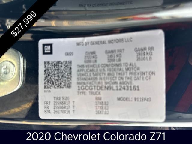 2020 Chevrolet Colorado 4WD Crew Cab Short Box Z71
