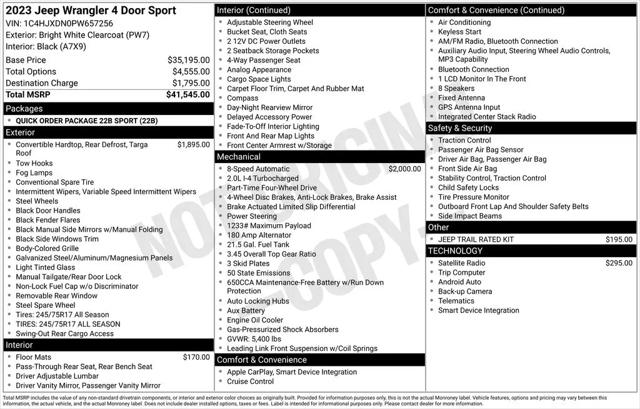 2023 Jeep Wrangler 4-Door Sport 4x4