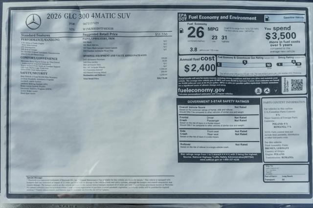2026 Mercedes-Benz GLC GLC 300