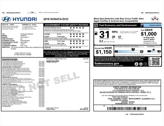 2018 Hyundai Sonata ECO