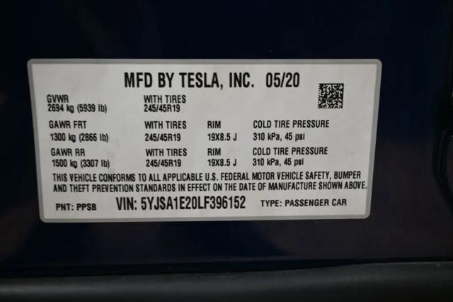 2020 Tesla Model S Long Range Plus Dual Motor All-Wheel Drive