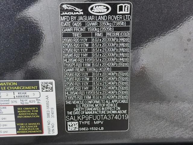 2026 Land Rover Range Rover P400 SE