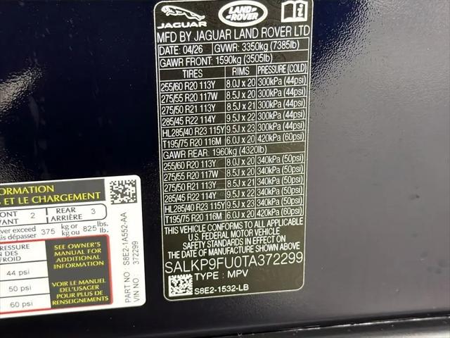 2026 Land Rover Range Rover P400 SE