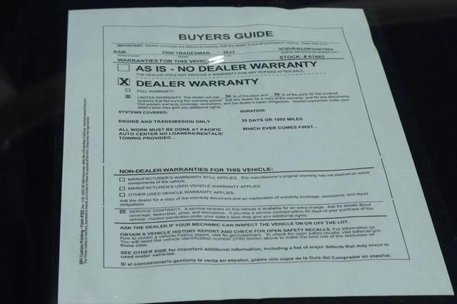 2023 Ram 2500 Tradesman Crew Cab 4x2 8' Box
