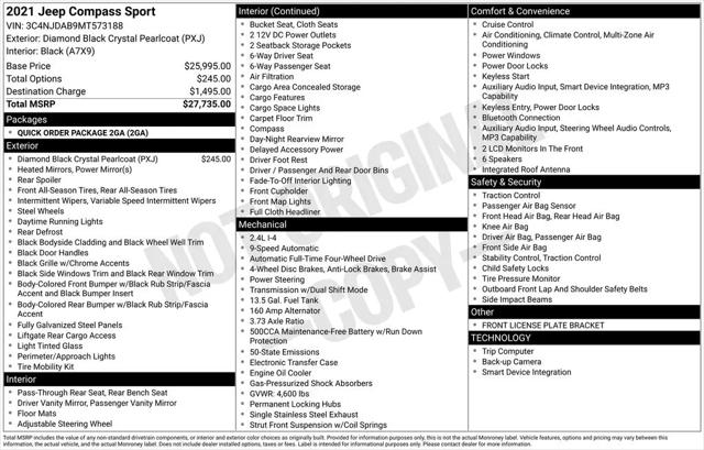 2021 Jeep Compass Sport 4x4