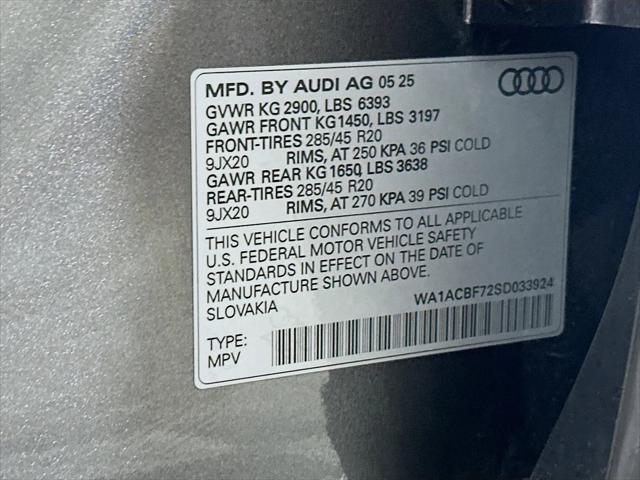 2025 Audi Q7 Premium 45 TFSI quattro Tiptronic