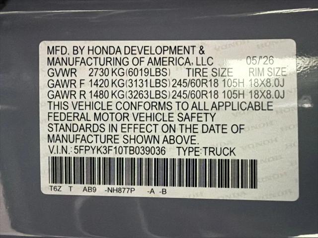 2026 Honda Ridgeline Sport