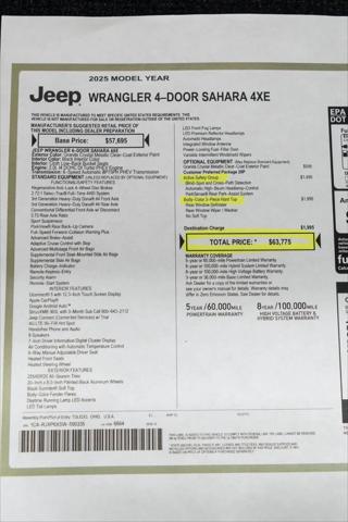 2025 Jeep Wrangler 4xe Sahara 4xe