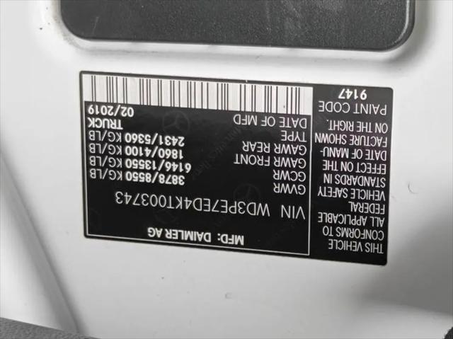 2019 Mercedes-Benz Sprinter 1500 Standard Roof I4