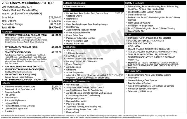 2025 Chevrolet Suburban 4WD RST