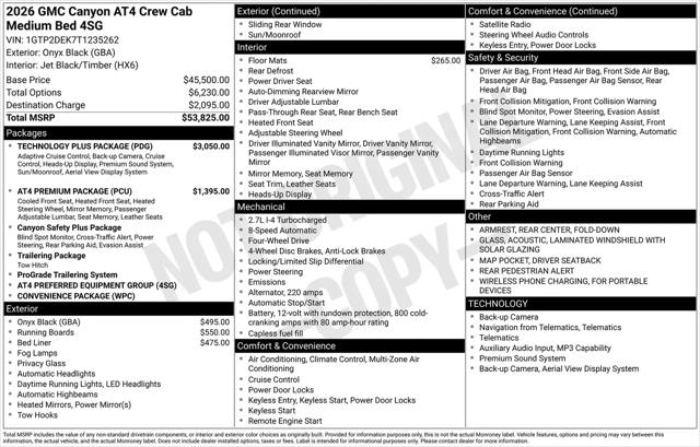 2026 GMC Canyon AT4, 4WD