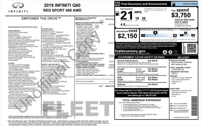 2019 INFINITI Q60 3.0t RED SPORT 400