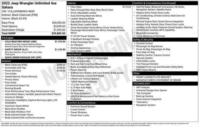 2022 Jeep Wrangler 4xe Unlimited Sahara 4x4