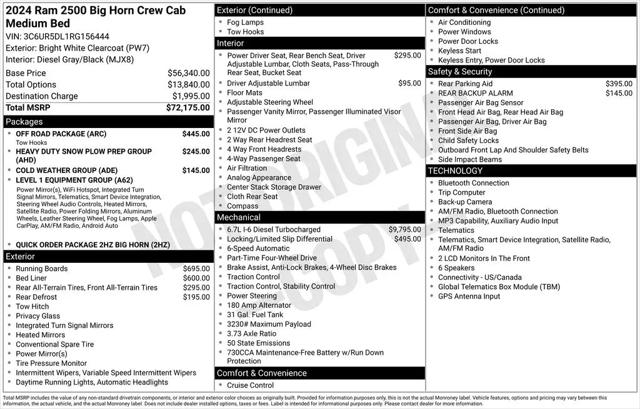 2024 Ram 2500 Big Horn Crew Cab 4x4 6'4" Box