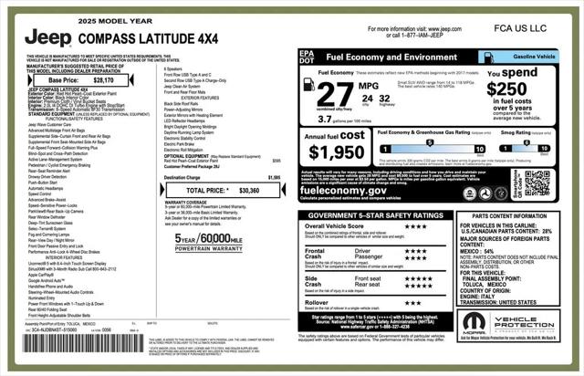 2025 Jeep Compass Latitude 4x4