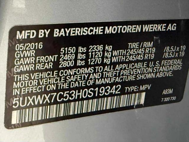 2017 BMW X3 xDrive35i