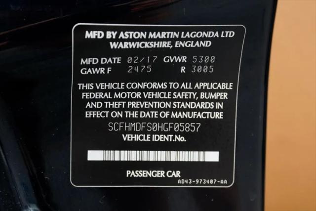 2017 Aston Martin Rapide S Shadow Edition