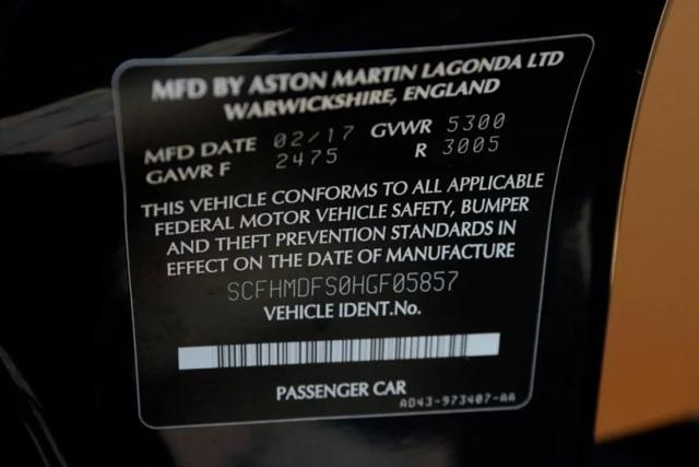 2017 Aston Martin Rapide S Shadow Edition
