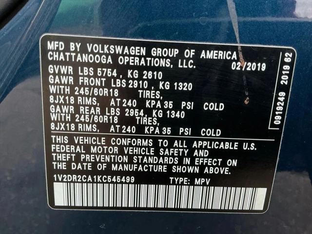 2019 Volkswagen Atlas 3.6L V6 SE