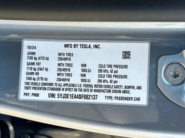 2025 Tesla Model 3 Standard Rear-Wheel Drive