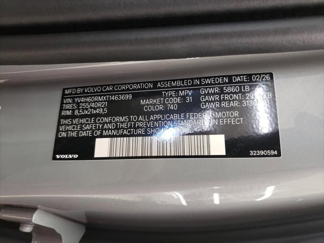 2026 Volvo XC60 Plug-In Hybrid Ultra, T8 AWD Electric/Gasoline, Dark