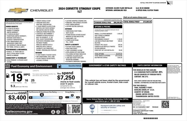 2024 Chevrolet Corvette Stingray RWD Coupe 1LT