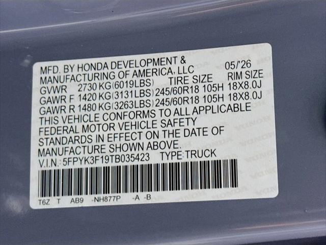2026 Honda Ridgeline Sport