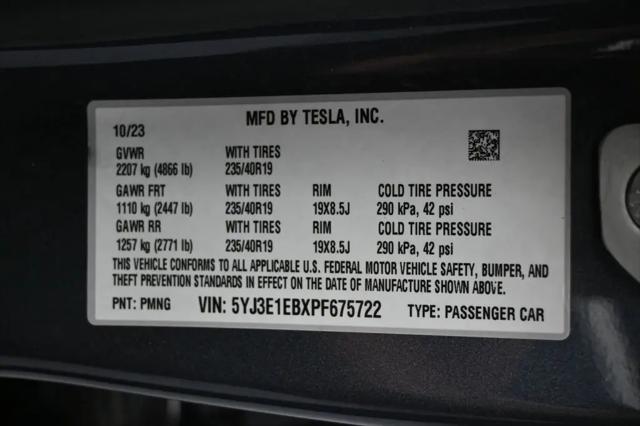2023 Tesla Model 3 Long Range Dual Motor All-Wheel Drive