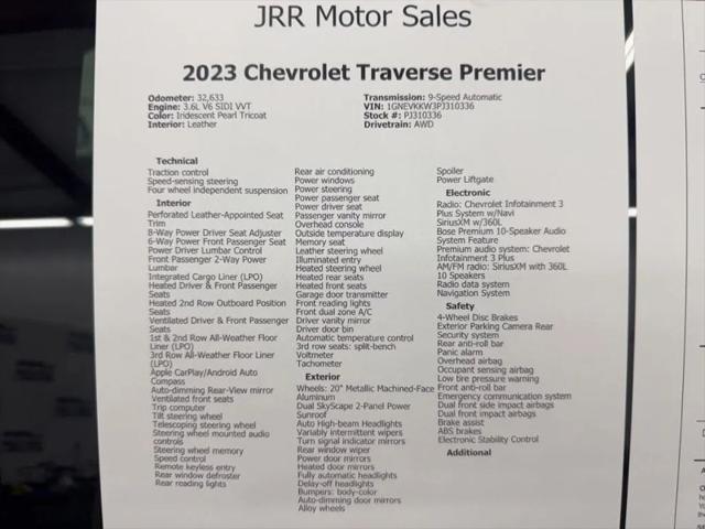 2023 Chevrolet Traverse AWD Premier