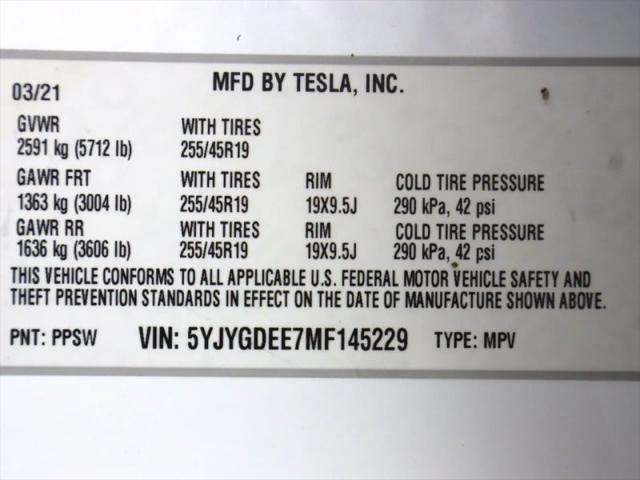 2021 Tesla Model Y Long Range Dual Motor All-Wheel Drive