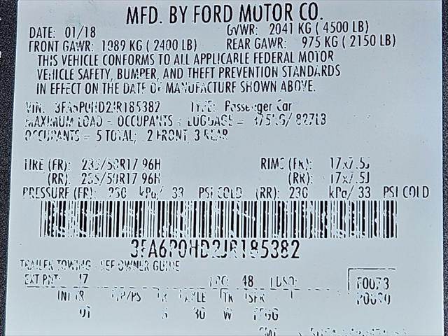2018 Ford Fusion SE