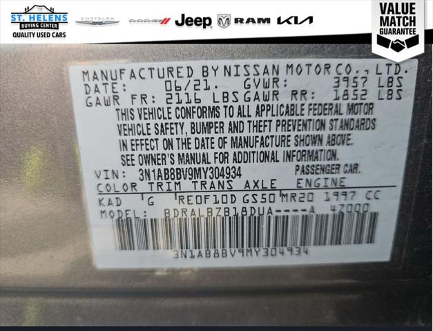 2021 Nissan Sentra S Xtronic CVT