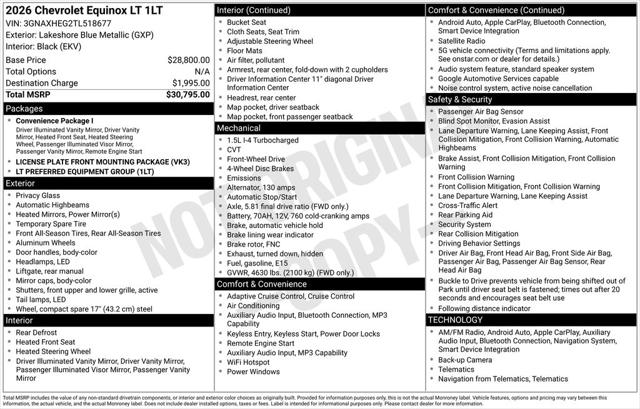 2026 Chevrolet Equinox FWD LT