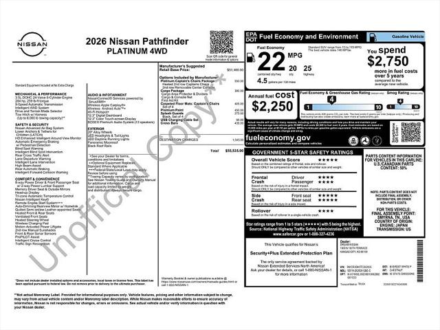 2026 Nissan Pathfinder Platinum