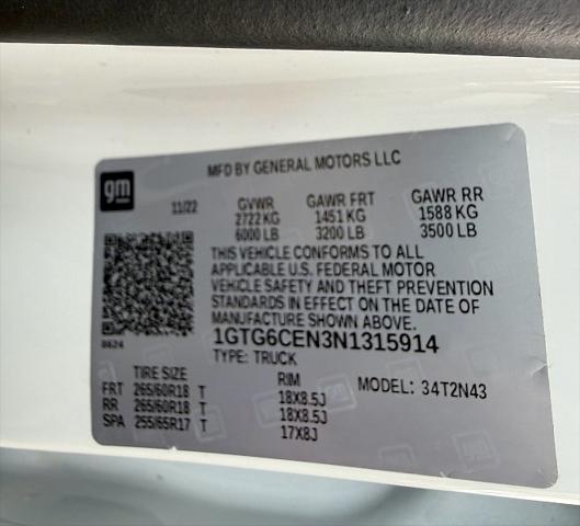 2022 GMC Canyon 4WD Crew Cab Short Box Elevation