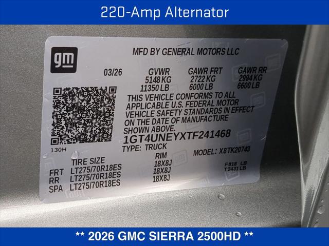 2026 GMC Sierra 2500HD Crew Cab, Standard Bed, SLT, 4WD