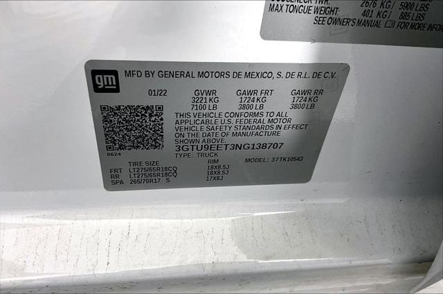 2022 GMC Sierra 1500 Limited 4WD Crew Cab Short Box AT4