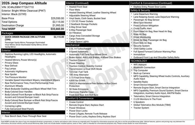 2026 Jeep Compass Latitude Altitude for sale in Marshfield, WI