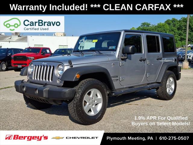 2018 Jeep Wrangler JK Unlimited Sport S 4x4 for sale in Plymouth Meeting, PA