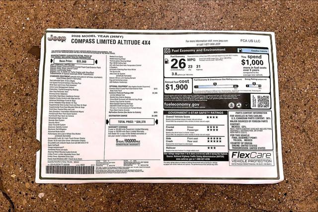 2026 Jeep Compass Limited Altitude
