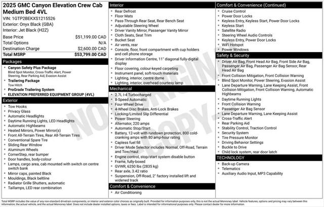 2025 GMC Canyon Elevation 4WD