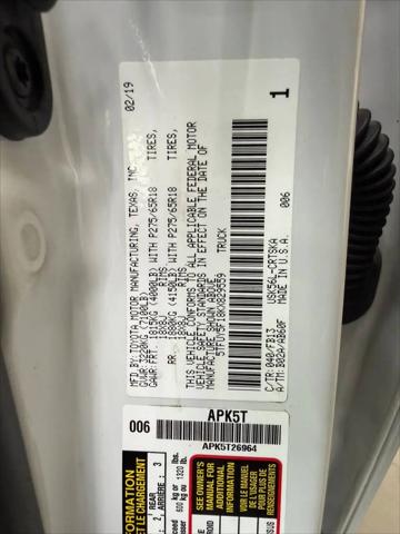 2019 Toyota Tundra SR 5.7L V8