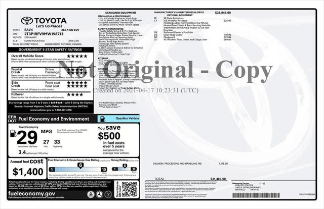 2021 Toyota RAV4 XLE