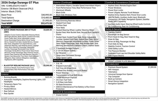 2026 Dodge Durango GT Plus AWD